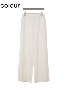 oldcolour欧珂2024春季商场同款时尚纯色阔腿长裤女Q110702A1