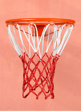 目击者加粗篮网专业篮球网/篮框网 标准篮筐网兜篮圈网红白 2只装