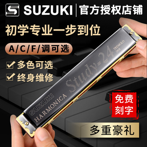 原装24孔复音c调进阶专业口琴