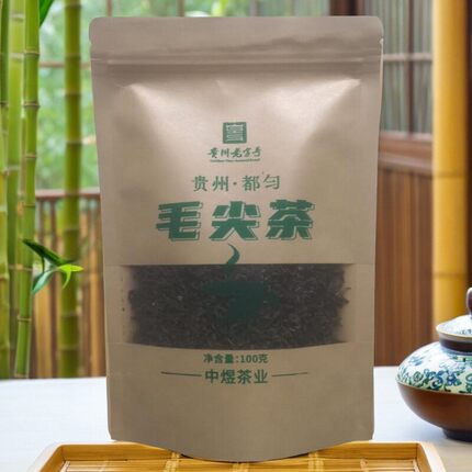 贵州都匀毛尖茶高山绿茶2026年新茶【商超同款】袋装口粮茶叶100g