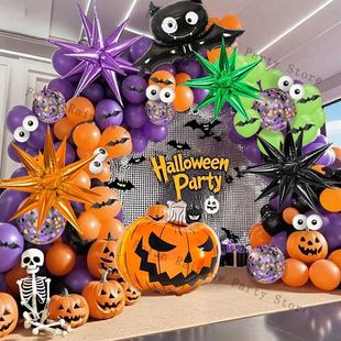 Orange Black Purple Balloons Garland Arch Kit for Halloween