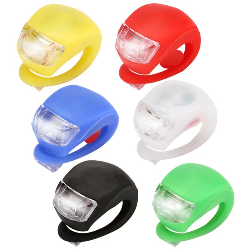 Bicycle Front Light Silicone LED Head Front Rear Wheel Bike