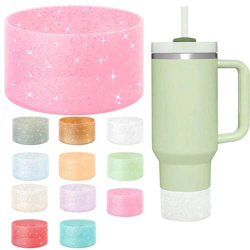 Silicone Glitter Bottle Bottom Sleeve Cup Accessories Anti-S