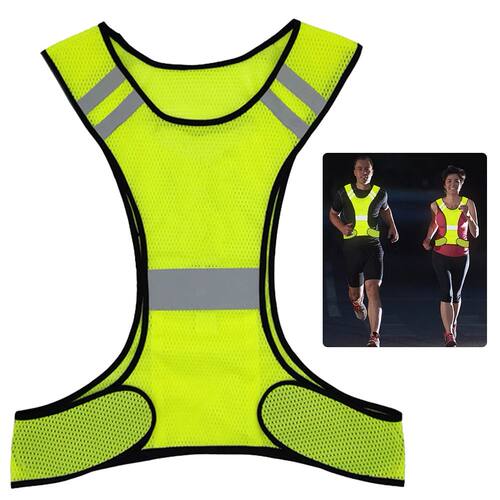 High Visibility Running Vest Breathable Fluorescent Mesh Ves