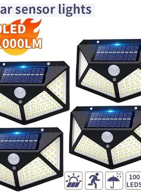 Smart Solar LED Wall Lights 100 LED Motion Sensor Outdoor Wa
