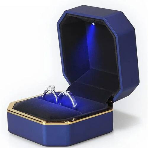 New 1PCS Ring Box Wedding Velvet Ring Case Organizer Jewelry