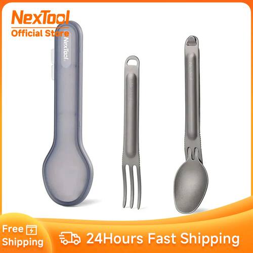 NexTool Fork Spoon 2-in-1 Outdoor Pure Titanium Spork Reusab