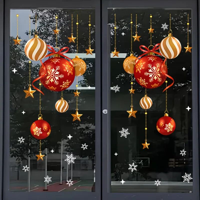 Christmas stickers, festive atmosphere decoration, colorful