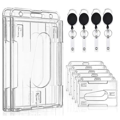 Transparent Badge Holder Exhibition ID Card Cover Case NameT