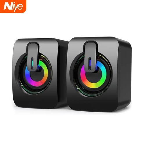 Computer Speakers PC Sound Box HIFI Stereo Microphone USB Wi