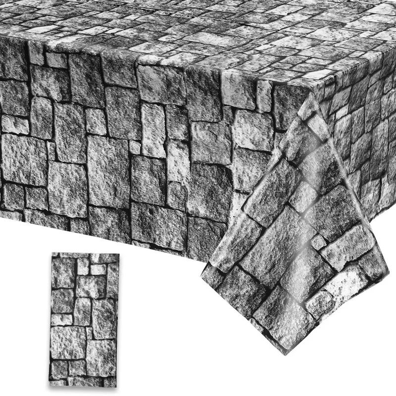 Stone Wall Tablecloths Plastic Brick Stone Tablecloth Mediev