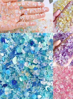 50pcs 3D Colorful Mixed Kawaii Resin Nail Art Rhinestones Ch
