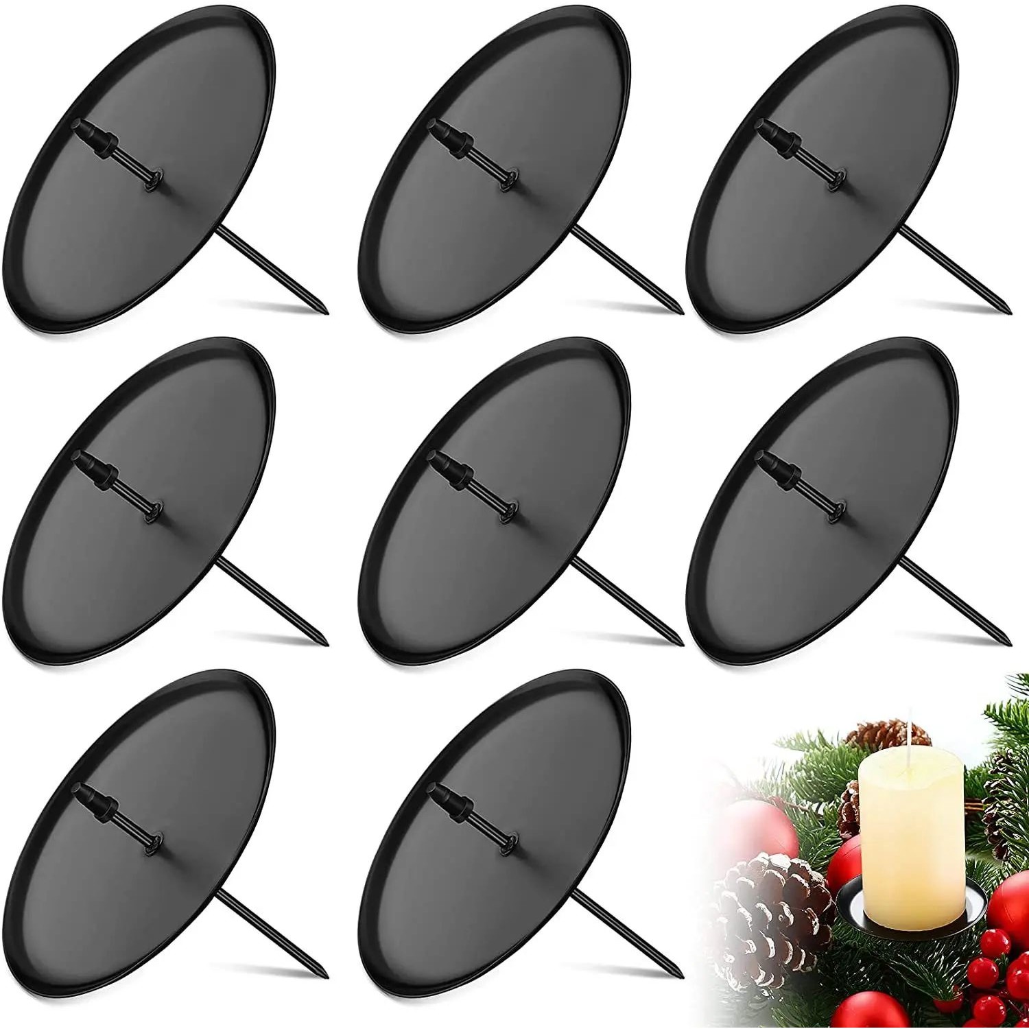 6/12pcs Metal Cone Candle Holders, Advent Calendar Candle Ho