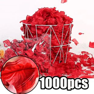 1000Pcs Artificial Fake Rose Petals Colorful Simulation Silk