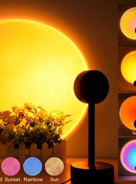 USB Sunset Light LED Rainbow Neon Night Lamp Sunset Projecto