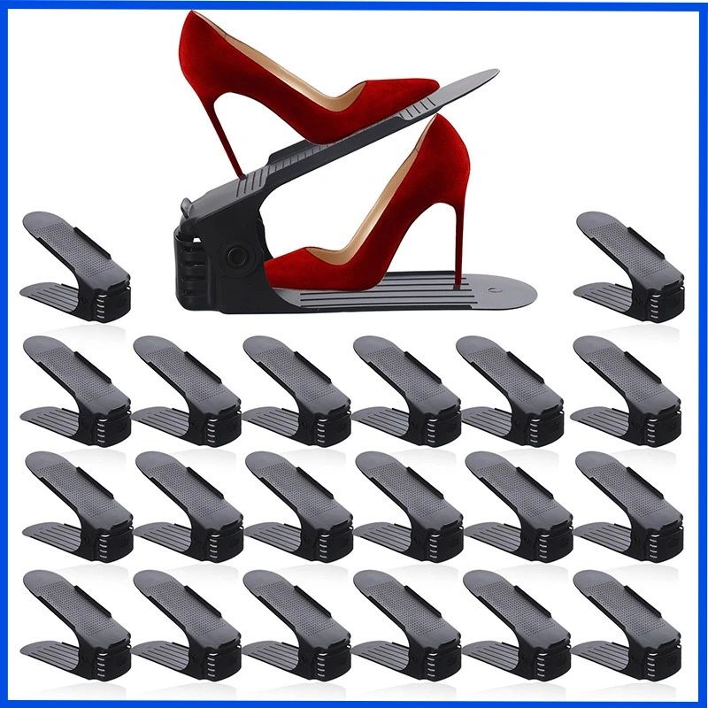 20/40pcs Plastic Shoe Rack - Space-Saving Organizer for Hall