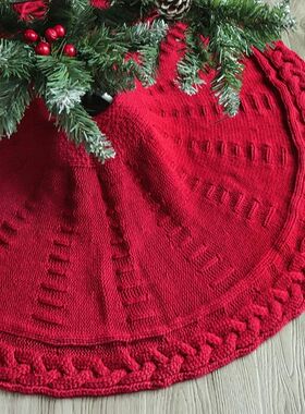 New Product Christmas Tree Skirt Knitted Tree Skirt Apron Ch