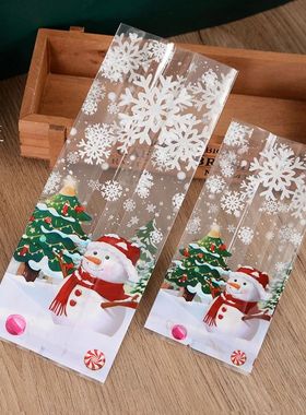 25/50pcs Snowman Cookie Baking Packaging Bags Candy Snack Gi