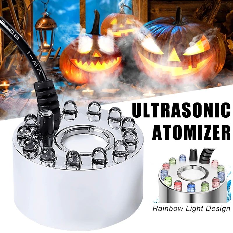 Mini LED Pumpkin Light Fogger Water Fountain Pond Fog Machin