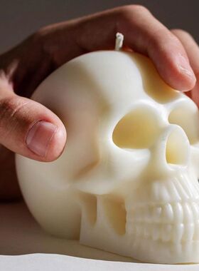 3D Skull Candle Silicone Mold DIY Halloween Decorative Candl
