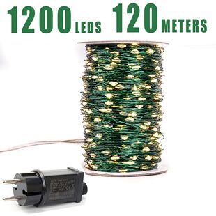 LED String Fairy Cable Ligh Christmas 1000 100m Green Lights