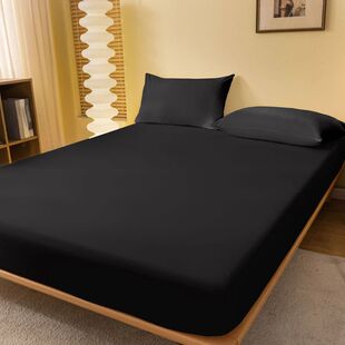 1 piece of solid color matte bed sheet, solid color bed cove