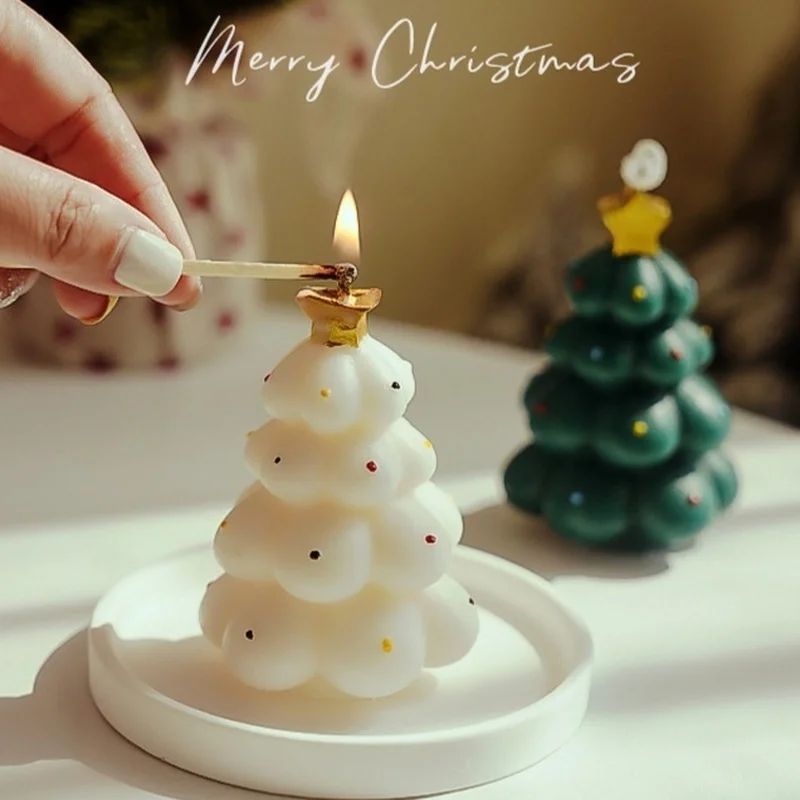 Cute Christmas Tree Scented Candles Handmade Fragrance Creat