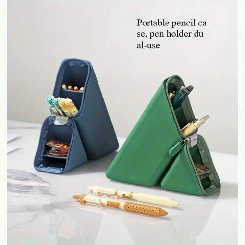 Stylish Silicone Pen Holder-Foldable Desktop Organizer for O