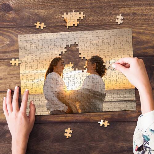35/300/500/1025pcs Personalized Photo Puzzle Friend Upload P