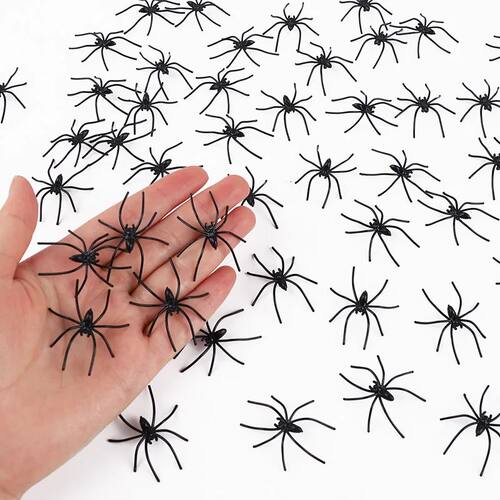 50/100Pcs Halloween Spider Scary Luminous Glow Spider for Ha