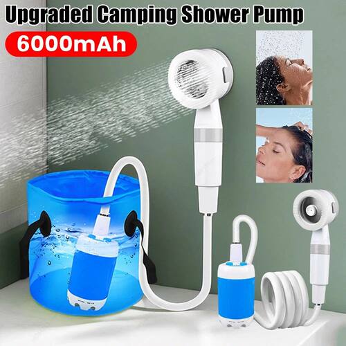 Portable Camping Shower Pump with Digital Display 4000mAh Up