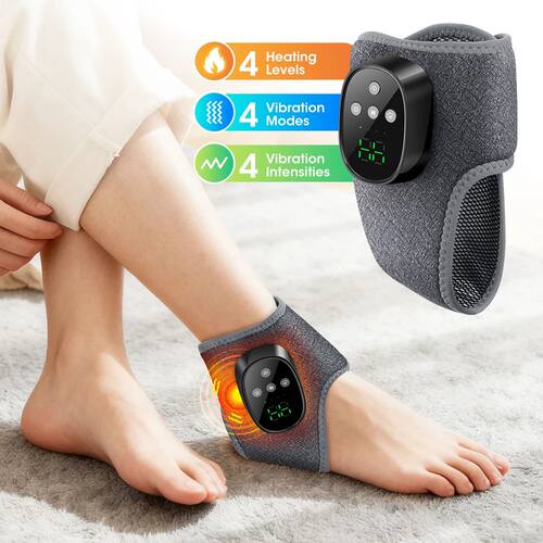Electric Foot Massager Heated Vibration Cordless Ankle Wrap