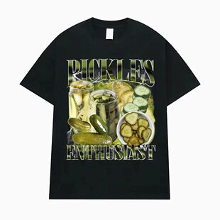 Vintage Pickle Enthusiast Funny Meme T Shirts WomenCasual 90