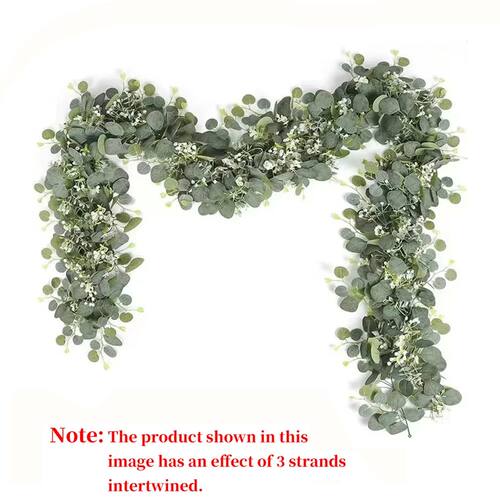 1pc Artificial Eucalyptus Leaves Greenery Garland Faux Plant