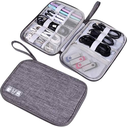 Electronics Organizer Bag Waterproof Carrying Pouch Travel B