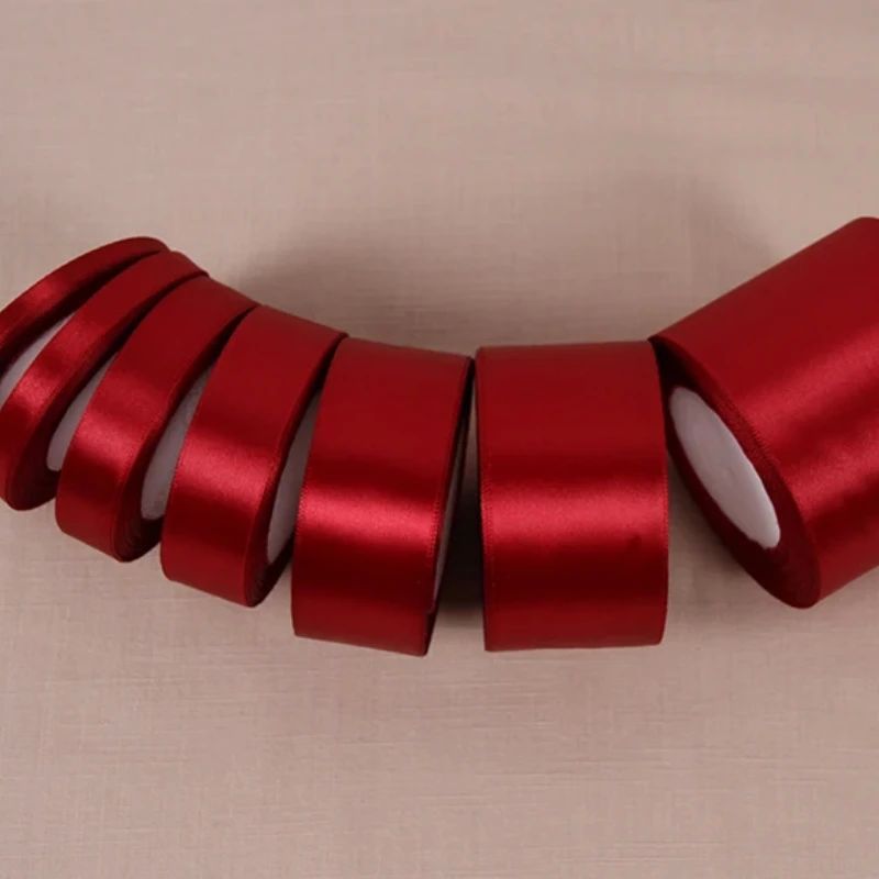 (22 Meters/roll) 6/10/15/20/25/40/50mm Wine Red Color 25 Yar