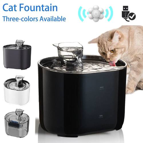 Cat Fountain Pets Water Fountain Cats Dispenser Auto Filter