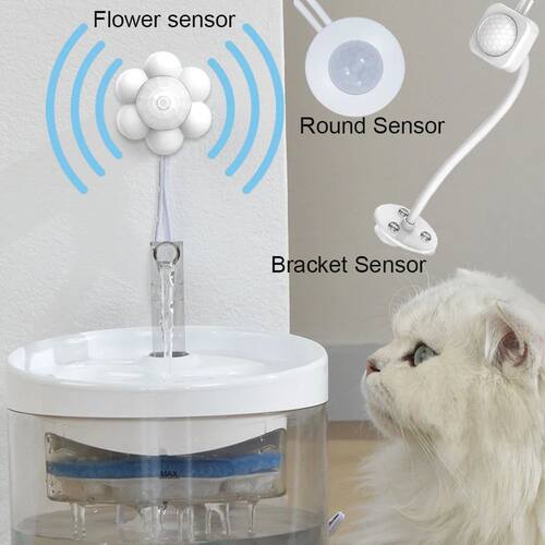 New Automatic Pet Water Dispenser Motion Sensor Filter Fount
