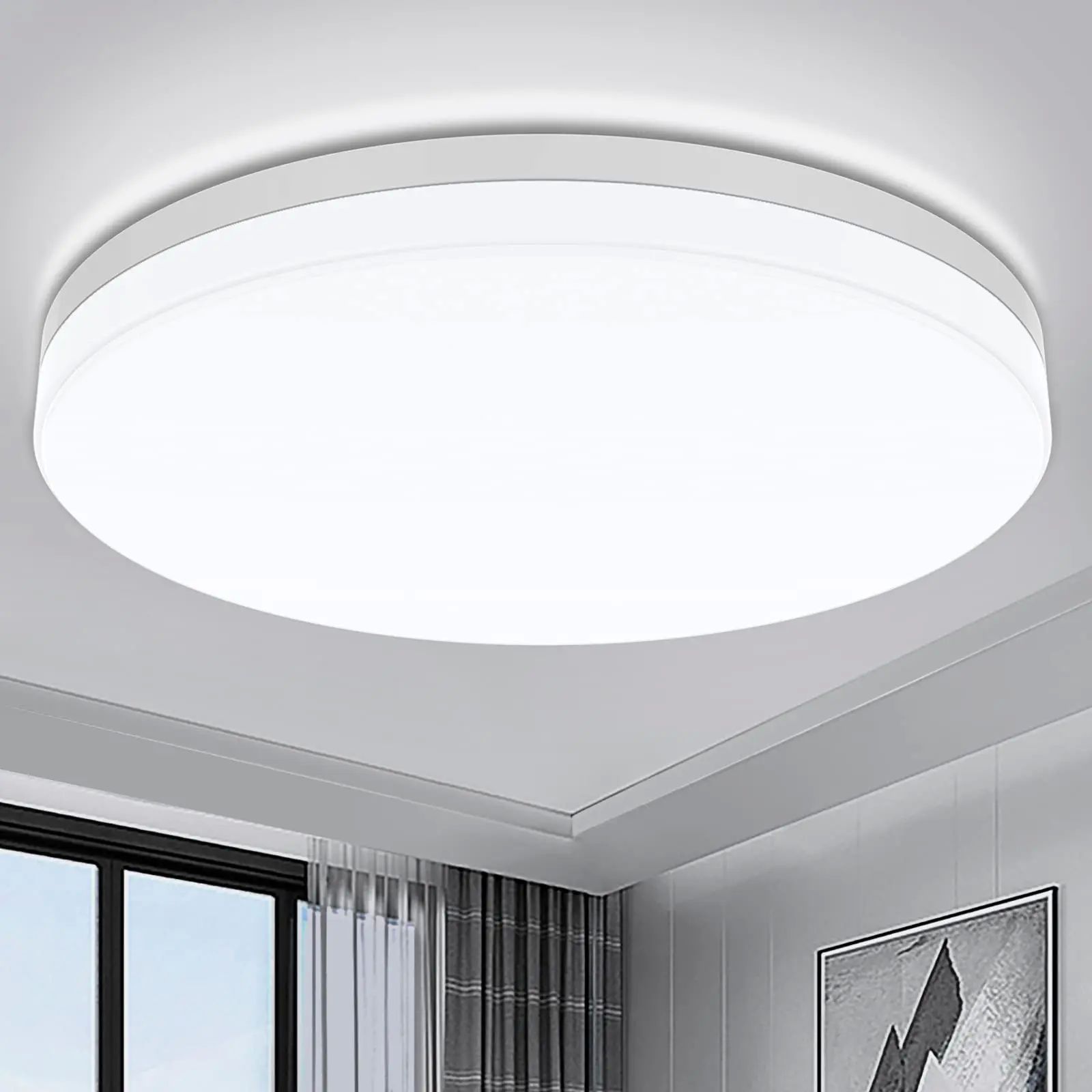 IRALAN Ultra-thin Round LED Ceiling Light Bedroom Light Neut