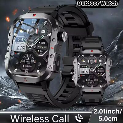 GPS Smart Watches For Men Flashlight Waterproof Outdoor Spor