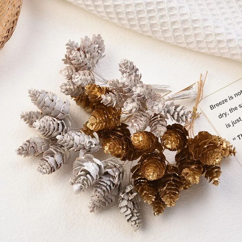 10PCS MINI Pine Cone Christmas Decorative Artificial Plants