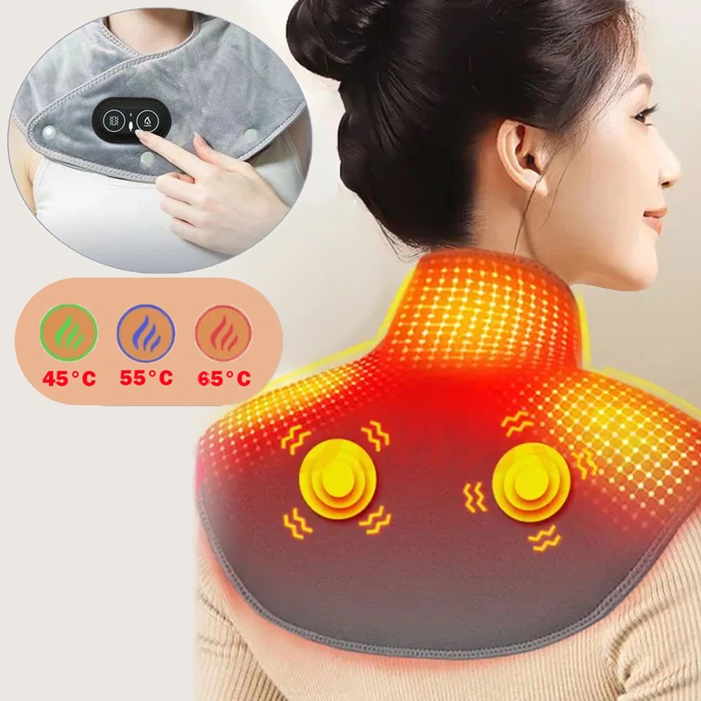 Electric Heating Neck Shoulder Vibration Massager Cervical V
