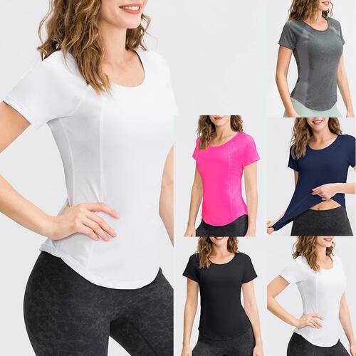 Women Yoga Tops Breathable Sport Fitness Workout Running Yog