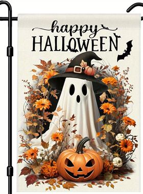 Happy Halloween Garden Flag Ghost Jack Lantern Bat Pumpkin F