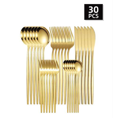 5pcs/30pcs Stainless steel cutlery set steak forks dessert s