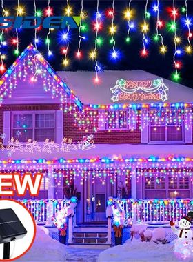 NEW 162/96LED Solar Icicle Outdoor Christmas Lights 8 Modes