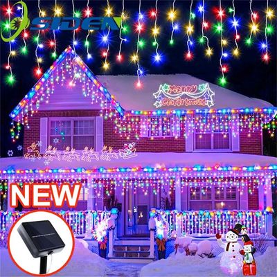 NEW 162/96LED Solar Icicle Outdoor Christmas Lights 8 Modes