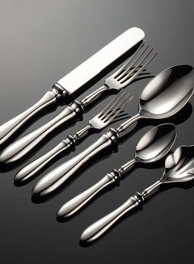 Heavy Gourd Handle Stainless Steel Cutlery Set Forged Knife