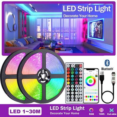 USB 5V Strip Led Lights Tape RGB 5050 Led Wall Room APP Remo