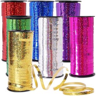 100yards 5mm Metallic Balloon Ribbon tape diy Ribbons for bo